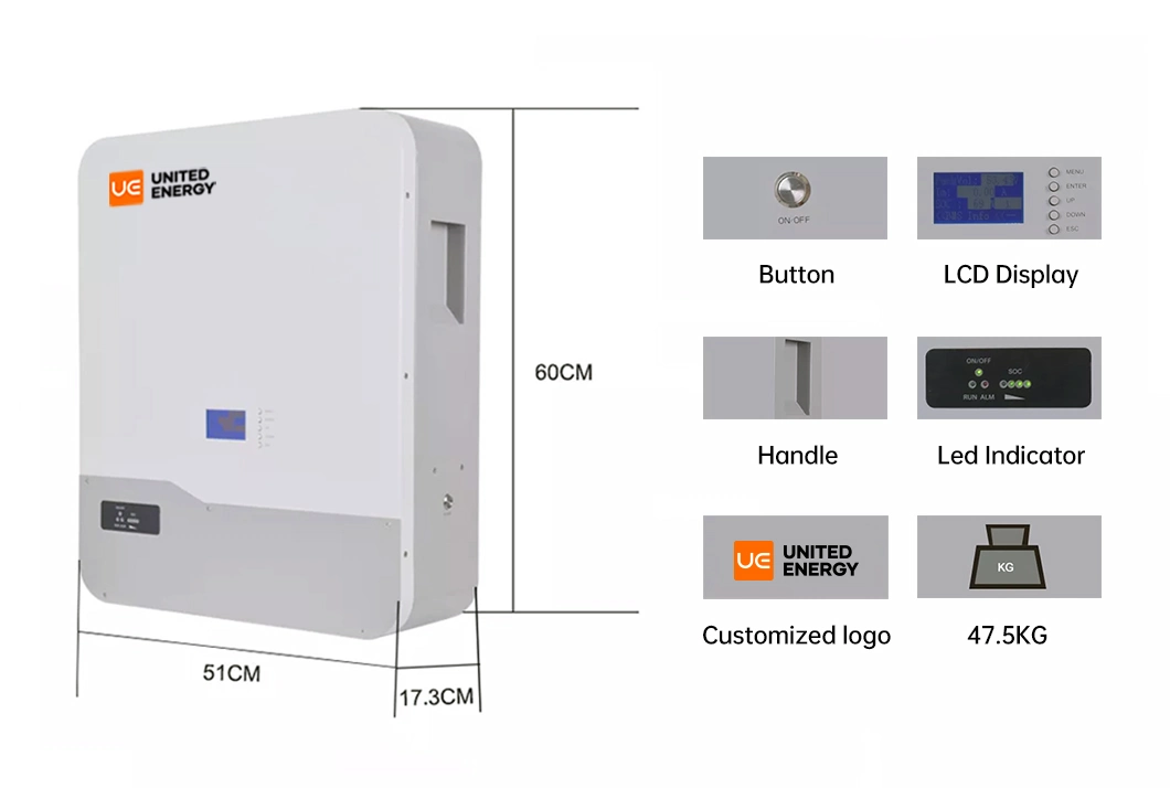 Powerwall 48V 100ah 200ah 10kwh 15kwh 20kwh 10kw 20kw Home LiFePO4 Lithium Battery Solar Storage