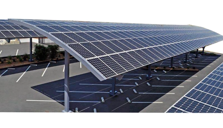 Solar Carport Auto Luxury Design Solar Carport with Electric Car Solar Mounting for Car Port